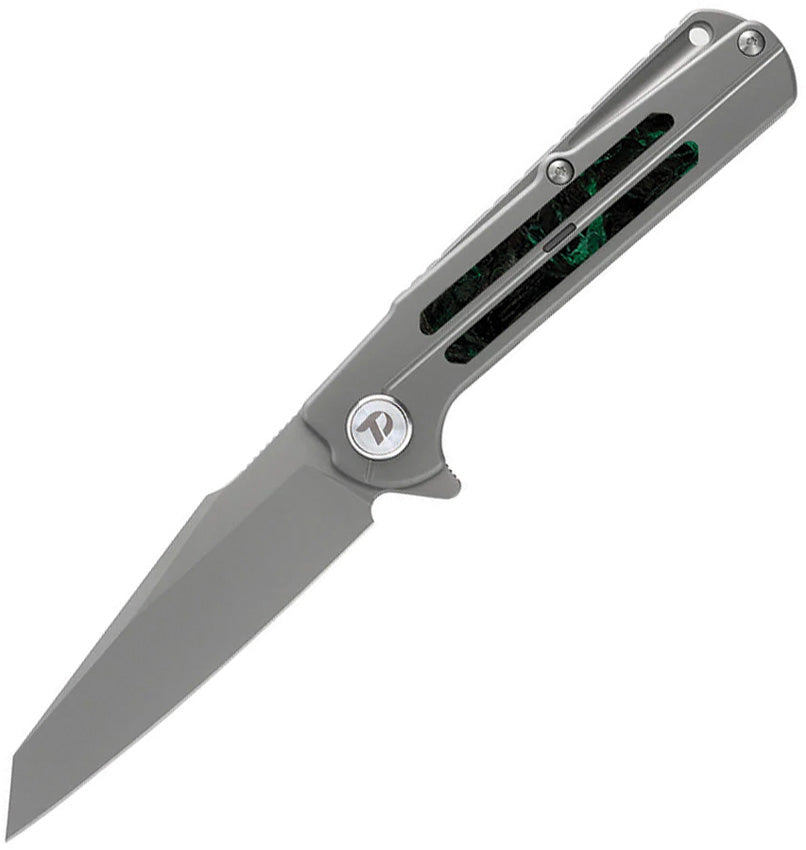 Framelock Ti/CF Green